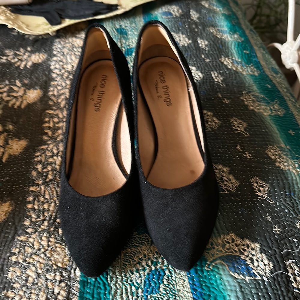 Black suede heels